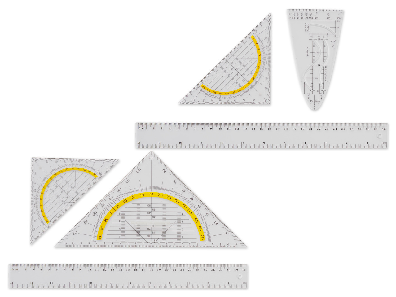 UNITED(R)OFFICE Geometrie-Set, 3-teilig