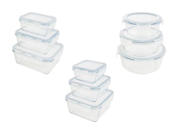 Set de boîtes fraîcheur premium en verre, 3 pièces