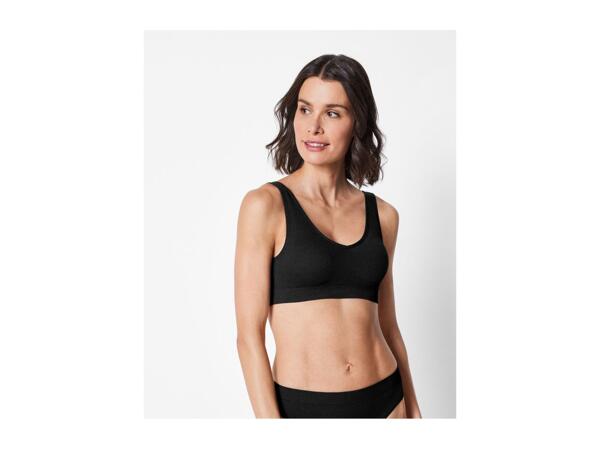 Esmara Ladies' Ribbed Bralette - Black