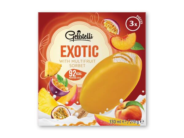 GELATELLI Vaniljeis med frugtovertræk