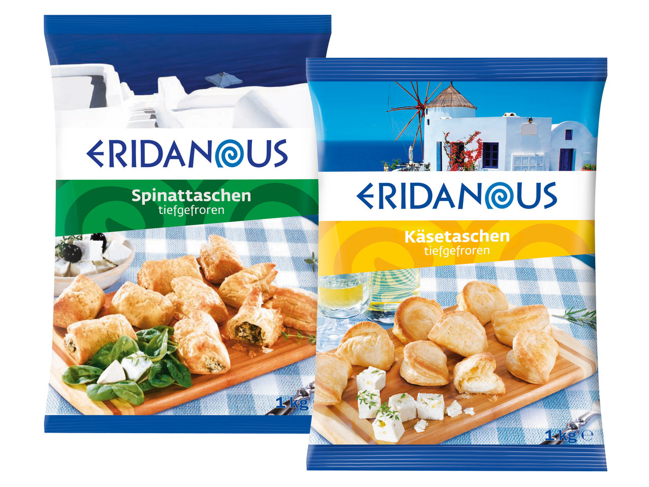 ERIDANOUS Käse- oder Spinattaschen