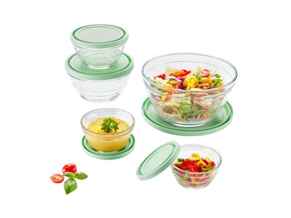 Glass bowl set, 5 pieces