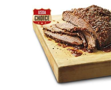 Morton's of Omaha Fresh USDA Choice Salt & Pepper or Texas BBQ Beef Brisket