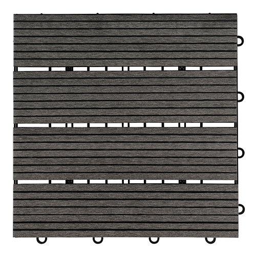 HOME DELUXE WPC Klickfliesen BAVARO Anthrazit 3 m²