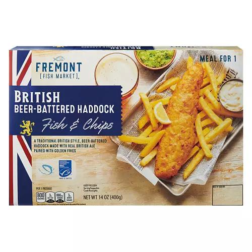 Beer Battered Haddock & Chips, 14 oz