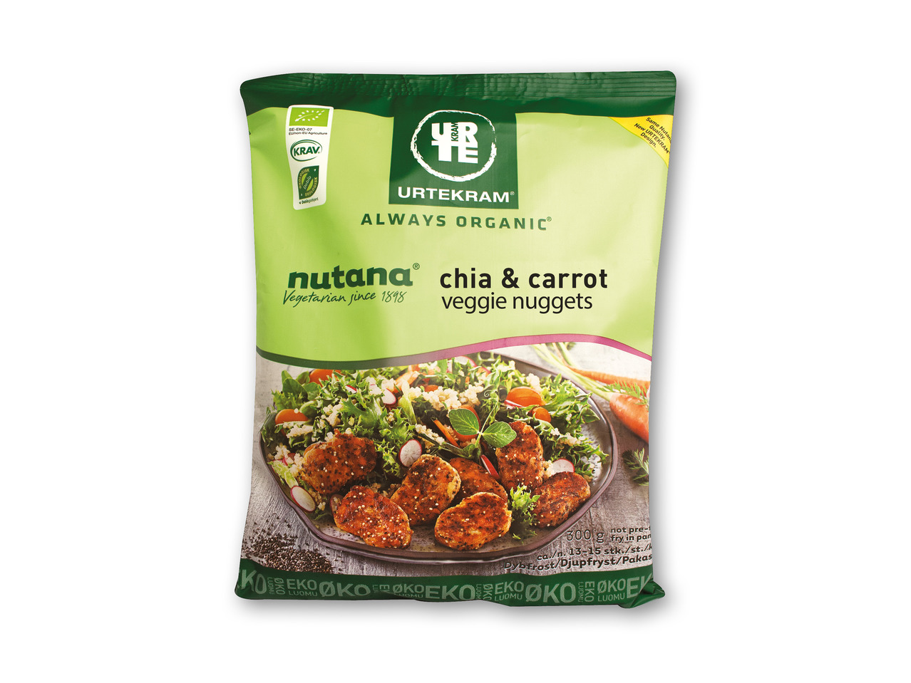 NUTANA Økologiske chia og carrot veggie nuggets