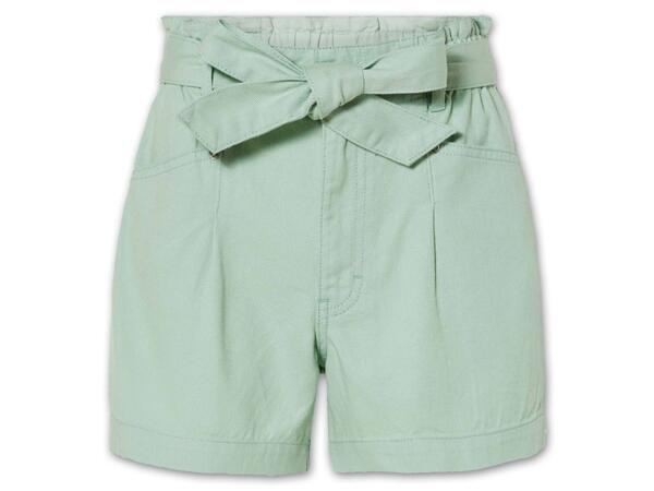 Damen Paperbag Jeansshorts