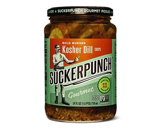 Sucker Punch Pickles
3 Pepper Spear or Bold Burger Chips