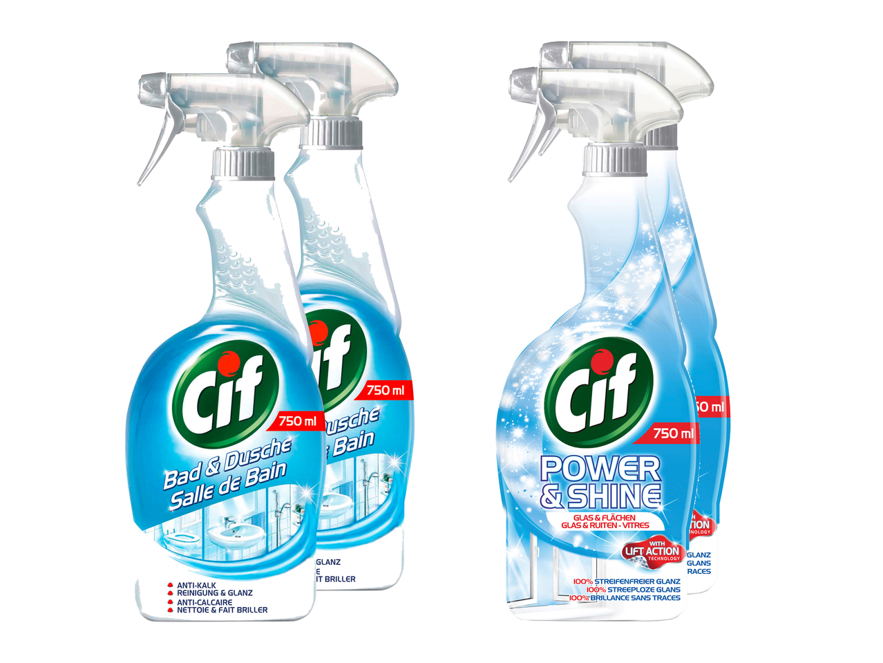 Nettoyant pour salle de bains/ vitres Cif