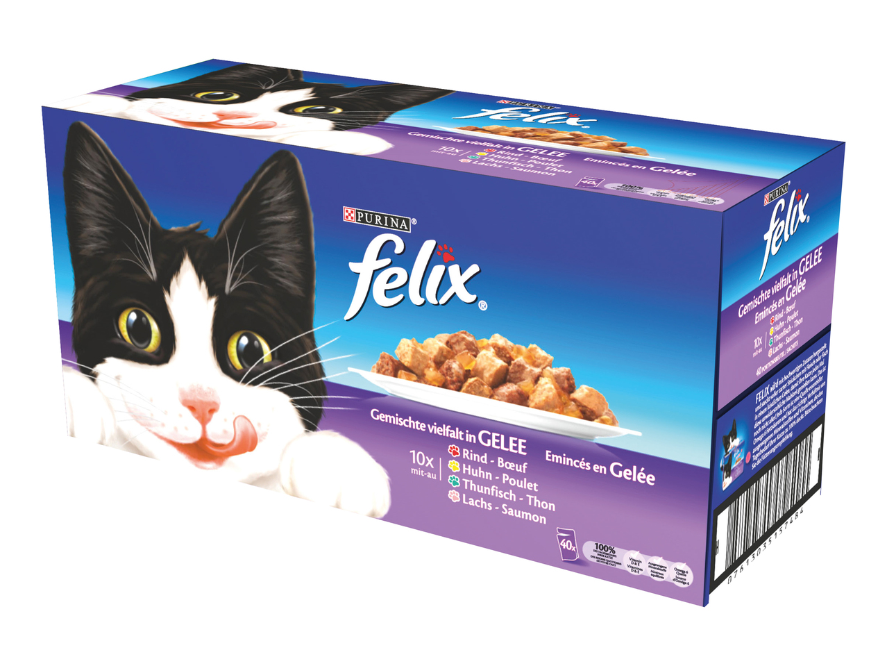 Aliment pour chats en gelée
