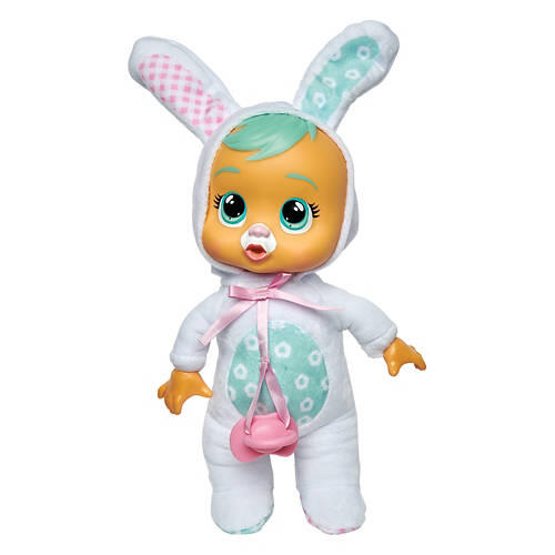 9.8" Tall Easter Cry Baby Doll - White Bunny Honey