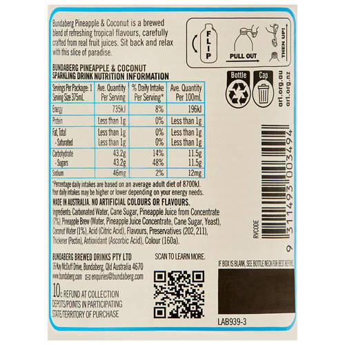 Pine/Coconut 4 Pack 375ml