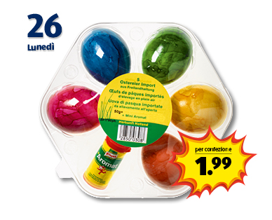 Uova pasquali con Aromat in formato mini