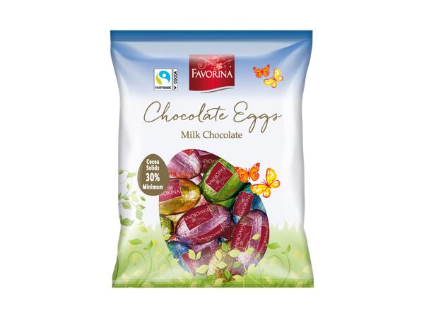 Milk chocolate eggs
