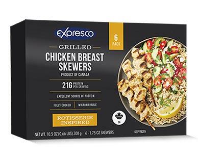 Expresco 
 Rotisserie or Thai Chicken Skewers