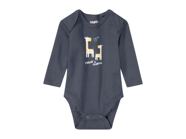 Lupilu Baby Long - Sleeve Bodysuits - 3 pack