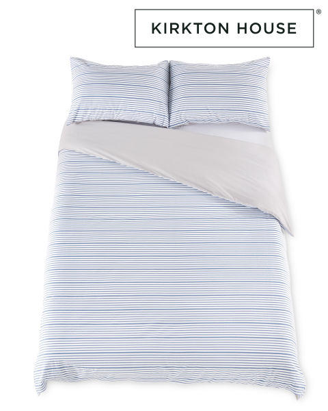 Blue Double Cotton Rich Duvet Set