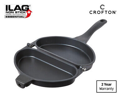 Cast Aluminium Folding Omelette Pan or Multi-Section Frypan