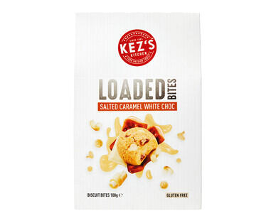 Kez's Kitchen Salted Caramel White Chocolate Loaded Bites 100g