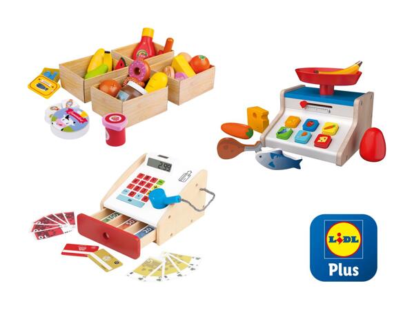 Accessoires en bois pour magasin
