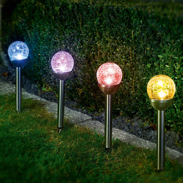 XXL-LED-Solarkugel 4er-Set