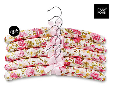 Assorted Satin Hangers 5pk