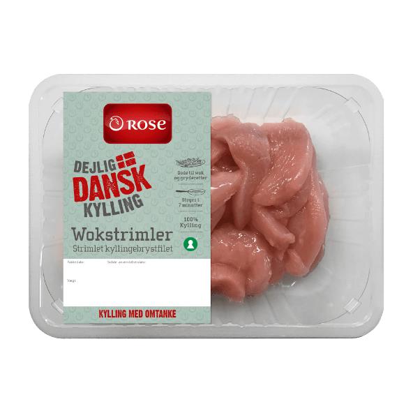 Wokstrimler af dansk kylling
