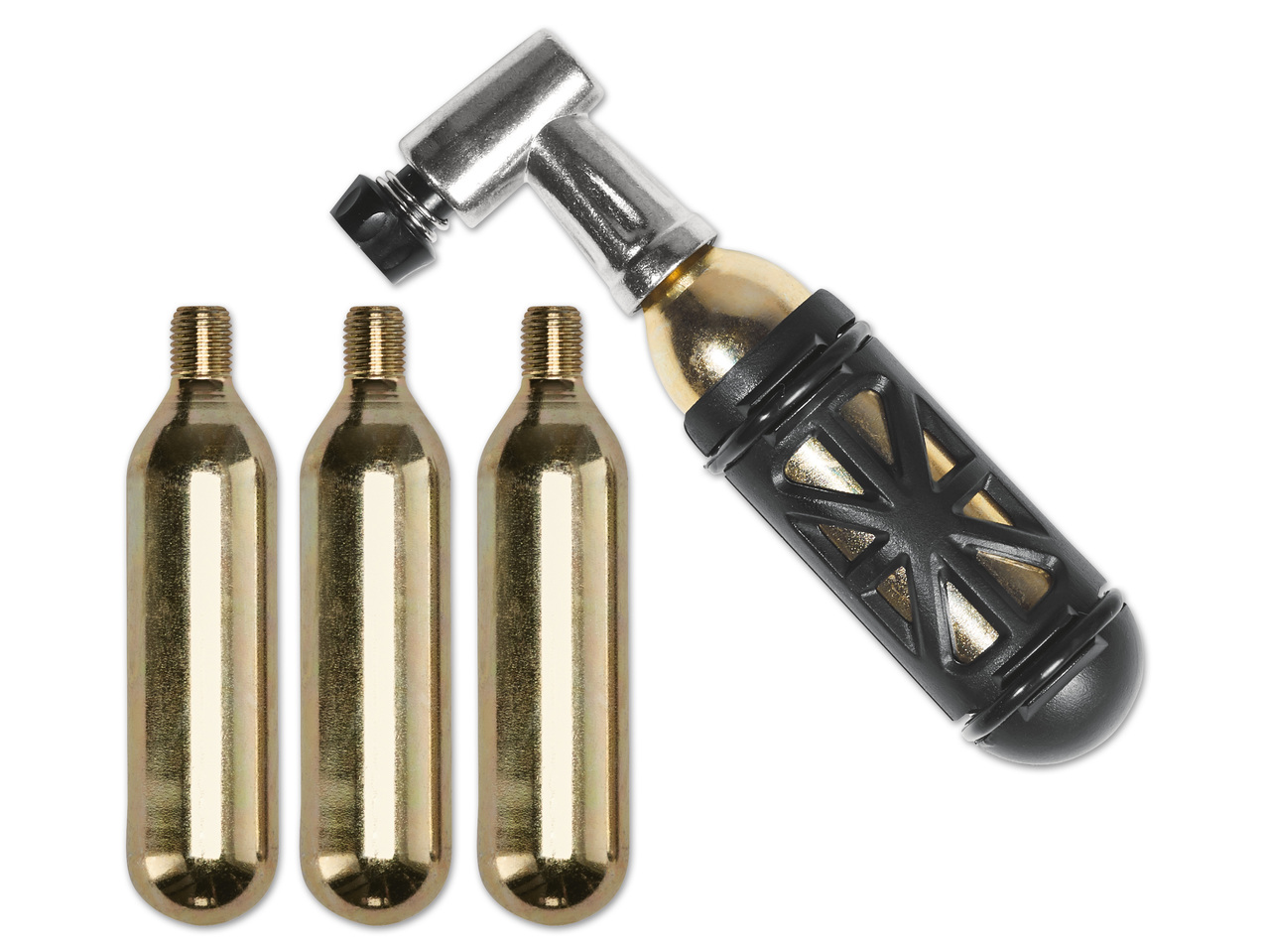 CRIVIT PRO(R) CO2-Minipumpe/ Reservekartusche, 3 Stück