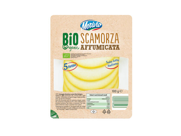 Organic Smoked Scamorza Cheese Slices