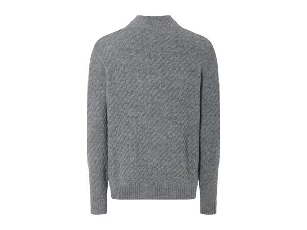 Livergy Men's Grey Half-Zip Jumper