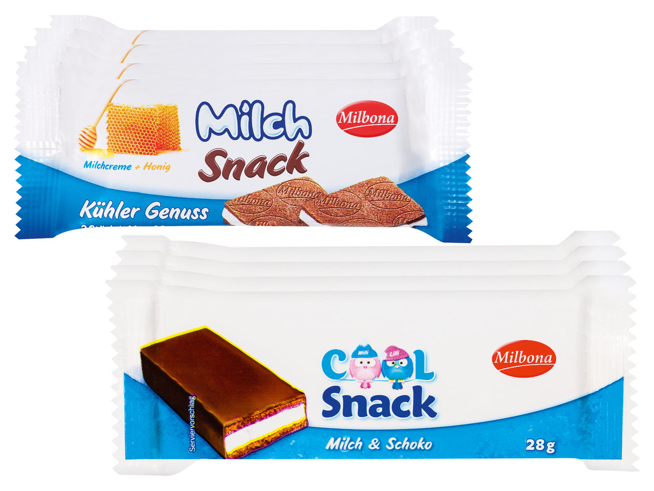 MILBONA Milch- oder Kakaoschnitte