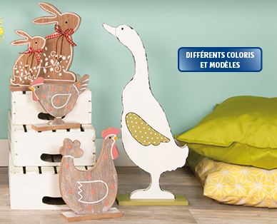 Animaux de printemps en bois