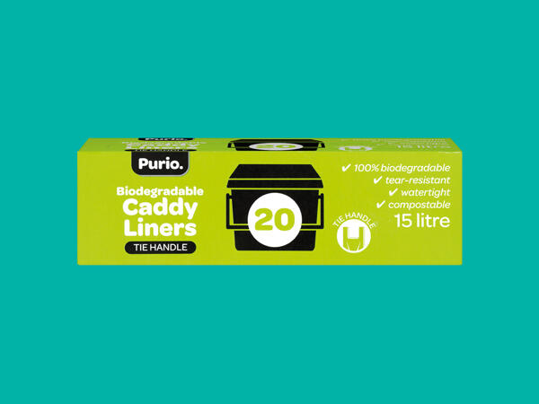 Purio Biodegradable 15L Caddy Liners
