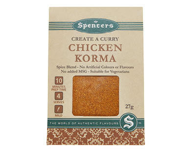 Spencers Create A Curry 20g-27g