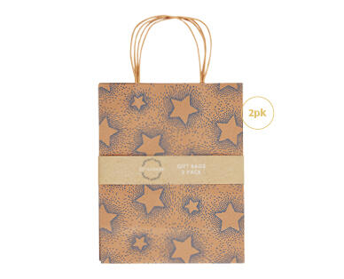 Kraft Gift Bags 2pk