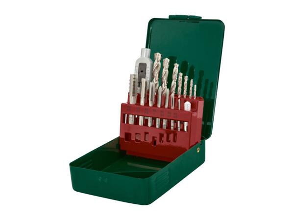 Parkside Drill Bit & Tap Set - 15 Piece Set
