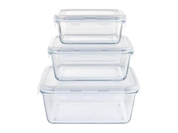 Ernesto Glass Food Storage Containers - 3 Piece Set