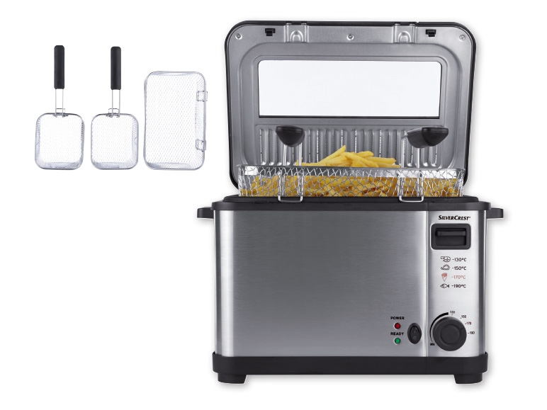 Silvercrest(R) 2,000W Stainless Steel Deep Fryer