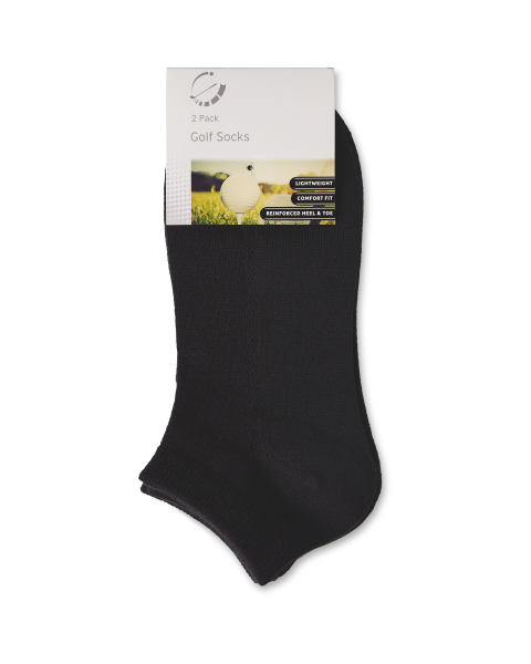 Crane Black Trainer Socks 2-Pack