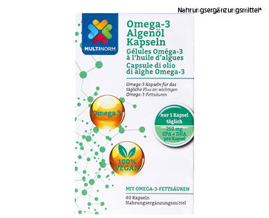 MULTINORM OMEGA-3- ALGENÖL-KAPSELN
