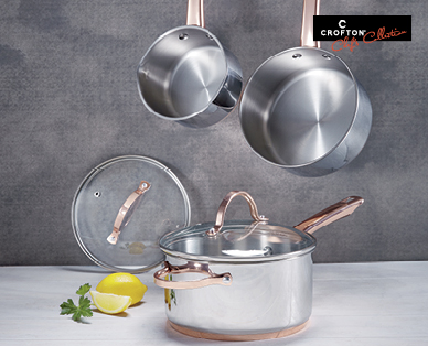 Copper Base Cookware Set 3pc