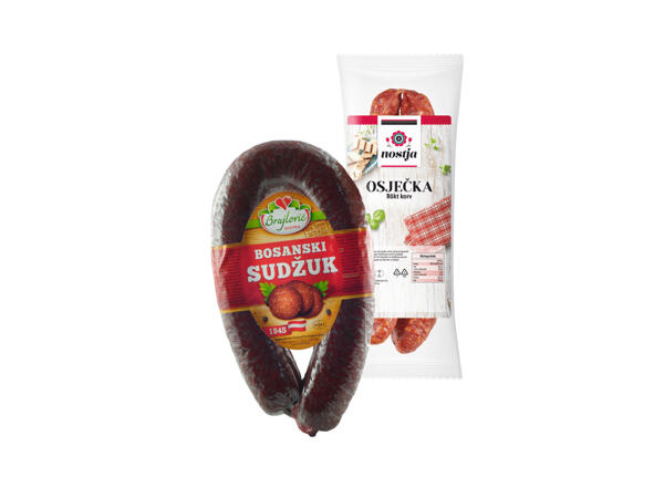 Stark rökt korv / bosnisk Sudjuk nötsalami
