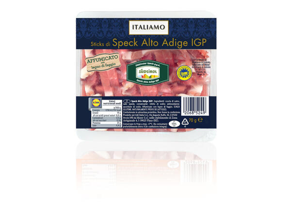 South Tyrolean Speck PGI in Sticks
