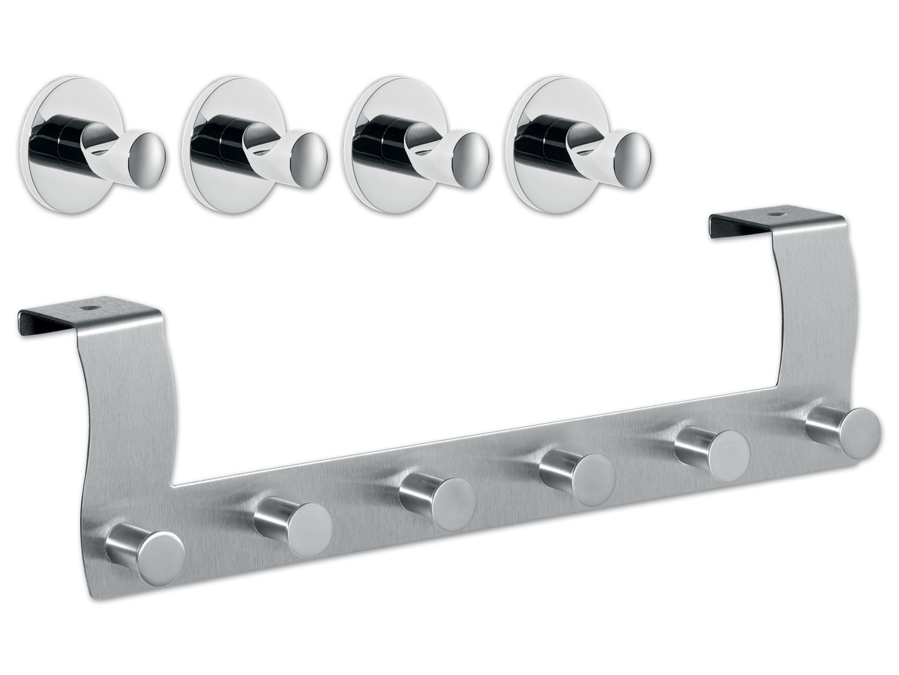 LIVARNO(R) Haken, 4 Stück oder Türhakenleiste
