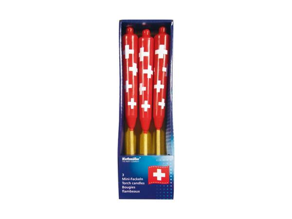 Bougies flambeaux, set de 3