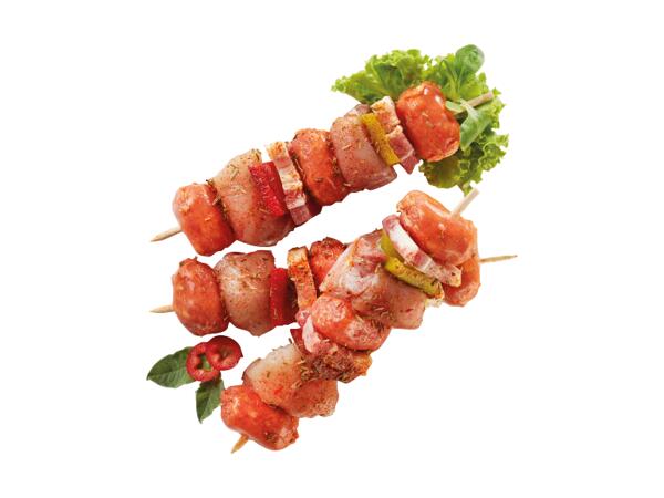 Spicy Chicken Skewers with Pork
