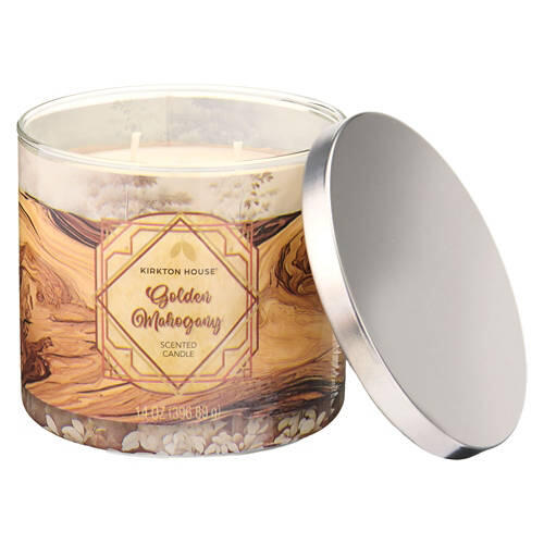 3 Wick Scented Candle - Golden Mahogany, 14 oz