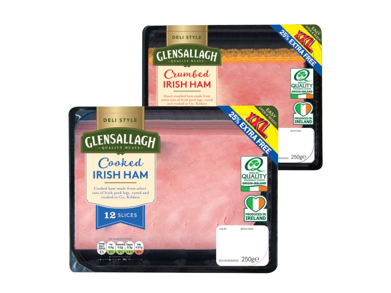 GLENSALLAGH Irish Traditional Style Cooked/Crumbed Ham