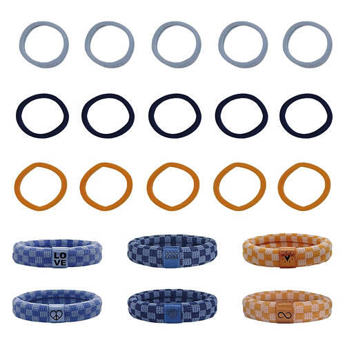 No Crease Ties, Blue/Brown