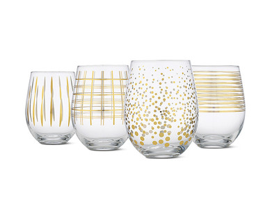 Crofton 4-Pack Wine or Champagne Glass Assortment